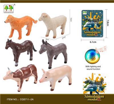 搪胶填棉家禽动物（30cm）6款混装 - OBL916277