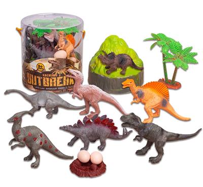 6.5寸PVC恐龙动物套装，12pcs/桶 - OBL918497