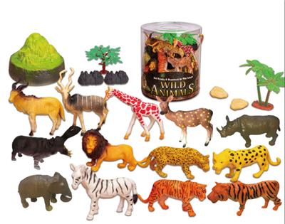 6.5寸PVC野生动物套装，20pcs/桶 - OBL918499
