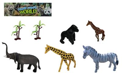 3-6寸PVC野生动物套装7pcs
野生动物5pcs,树2pcs - OBL918508