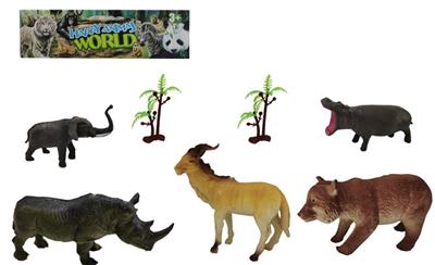 3-6寸PVC野生动物套装7pcs
野生动物5pcs,树2pcs - OBL918509