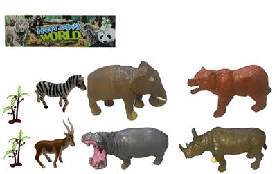3-6寸PVC野生动物套装8pcs
野生动物6pcs,树2pcs - OBL918511
