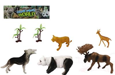3-6寸PVC野生动物套装7pcs
野生动物5pcs,树2pcs - OBL918520