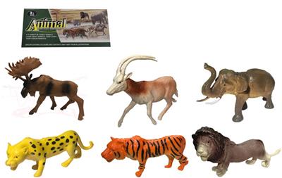 3-6寸PVC野生动物套装6pcs - OBL918522