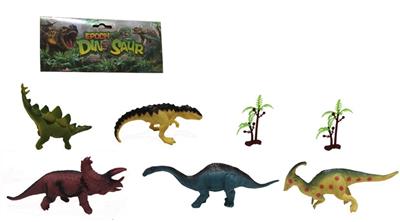 3-6寸PVC恐龙动物套装7pcs
恐龙动物5pcs,树2pcs - OBL918526