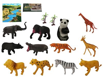 3-6寸PVC野生动物套装15pcs
野生动物12pcs,树2pcs,地图1pcs - OBL918531