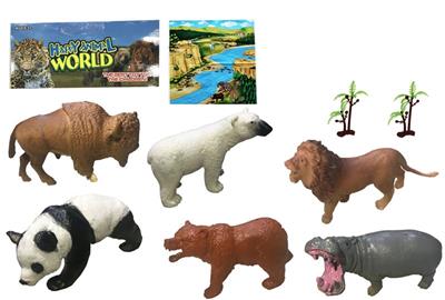 3-6寸PVC野生动物套装9pcs
野生动物6pcs,树2pcs,地图1pcs - OBL918532
