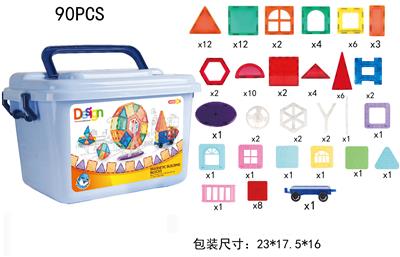 早教彩窗磁力片(90PCS) - OBL918930