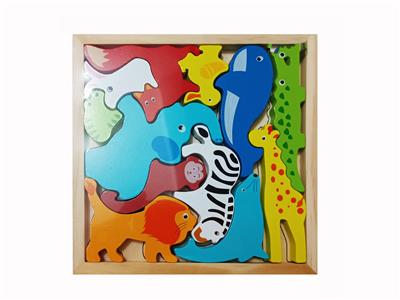 创意主题立体木制森林动物拼图 - OBL919539