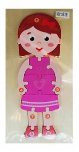 小女孩木制拼图 - OBL919556