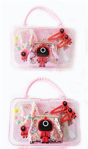 大手提盒饰品（项链+手链+发夹+钱包）鱿鱼游戏 - OBL922278