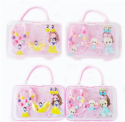 大手提盒饰品（项链+手链+翅膀发夹+耳坠+发夹）迪士尼公主 - OBL922281