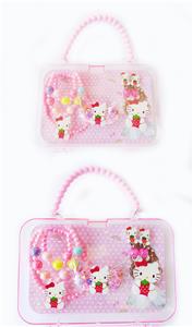 大手提盒饰品（项链+手链+翅膀发夹+耳坠+发夹）HELLOKITTY - OBL922282