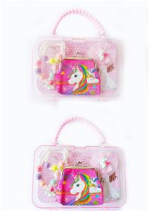 大手提盒饰品（项链+手链+发夹+钱包）独角兽 - OBL922293