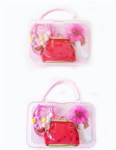 大手提盒饰品（项链+手链+发夹+钱包）西瓜 - OBL922294