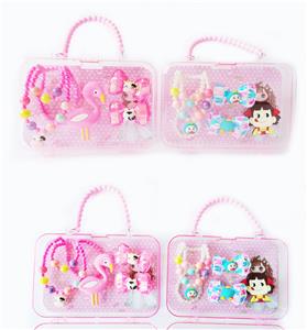 大手提盒饰品（项链+手链+发夹+发夹） - OBL922299