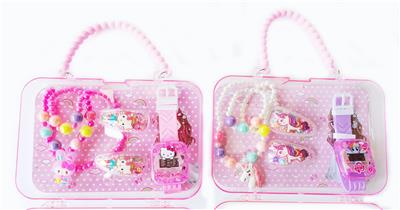 大手提盒饰品（项链+手链+发夹+电子手表）HELLOKITTY小马 - OBL922307