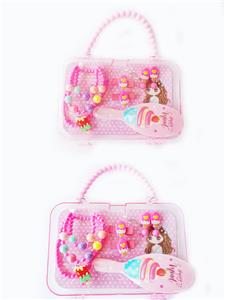 大手提盒饰品（项链+手链+发夹+耳坠+按摩梳） - OBL922311