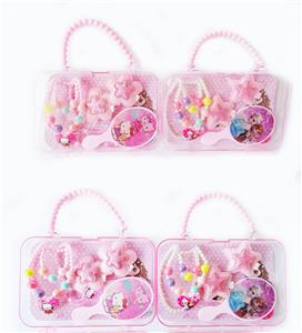 大手提盒饰品（项链+手链+发夹+镜子梳子）公主 - OBL922318