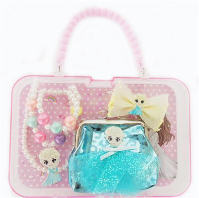 大手提盒饰品（项链+手链+发夹+钱包）冰雪公主 - OBL922333