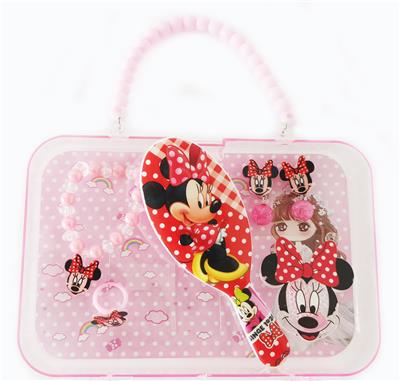 大手提盒饰品（手链+发夹+耳坠+戒指+按摩梳）米奇 - OBL922338