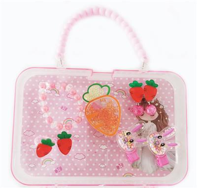 大手提盒饰品（手链+发夹+戒指+耳坠）小兔和萝卜 - OBL922344