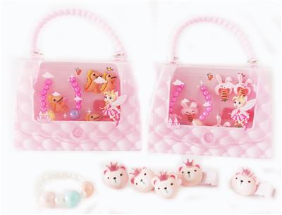 手提包饰品套装 （手链+发夹+耳钉+戒指） - OBL922499