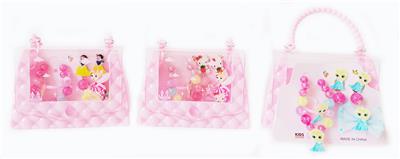 手提包饰品套装 （手链+发夹+耳坠+戒指）迪士尼公主 - OBL922502