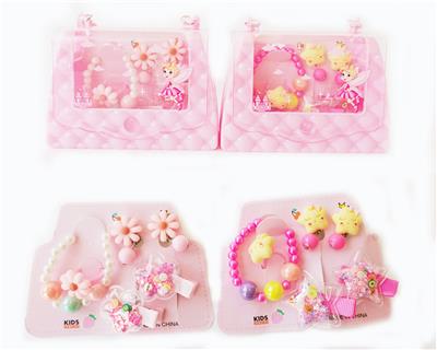 手提包饰品套装 （手链+发夹+耳坠+戒指） - OBL922508