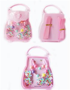 小手提背包饰品（项链+手链+发夹+发绳）独角兽 - OBL922530