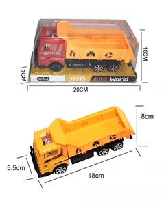 18 CM惯性拖头工程车，3色-红/黄/白 - OBL926002