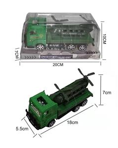 18 CM惯性军事拖头车载1只11 CM直升战机 - OBL926006