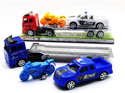 惯性拖头车载回力摩托滑行皮卡 - OBL926545