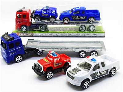 惯性拖头车载滑行警车滑行皮卡 - OBL926547