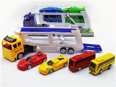 惯性双层拖头车载回力跑车回力巴士 - OBL926556