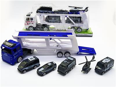 惯性双层拖头车载滑行警车 - OBL926558