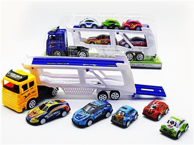 惯性双层拖头车载回力金属车 - OBL926561