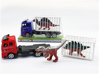 惯性拖头车载笼子恐龙 - OBL926577