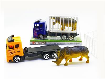 惯性拖头车载笼子动物 - OBL926578