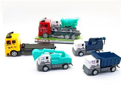 惯性拖头车载回力工程车 - OBL926591