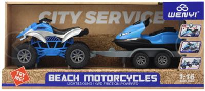 1:16 惯性沙滩摩托拖车（声光） - OBL926754
