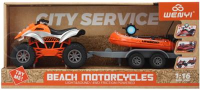 1:16 惯性沙滩摩托拖车（声光） - OBL926755