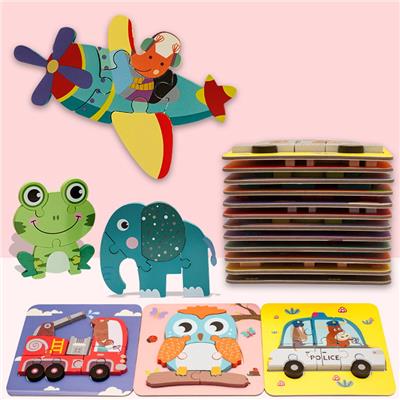 木制12款立体拼图 - OBL926784