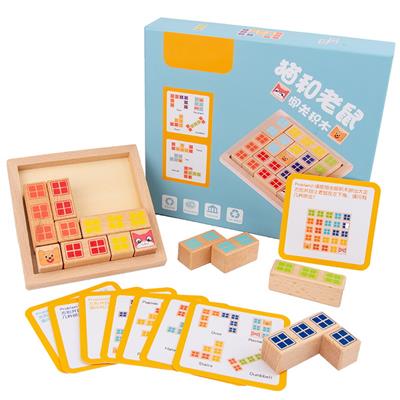 木制猫和老鼠闯关积木 - OBL926840