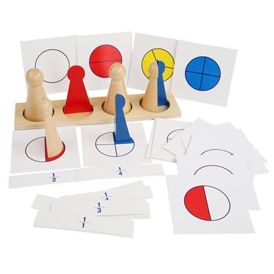 木制蒙氏数学教具分数小人 - OBL926874