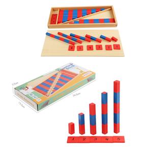木制红蓝小数棒 - OBL926879