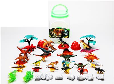 PVC实心恐龙收纳桶 - OBL927210