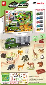 电动惯性趣味套圈收纳车（带动物乐园配件46件套） - OBL927769