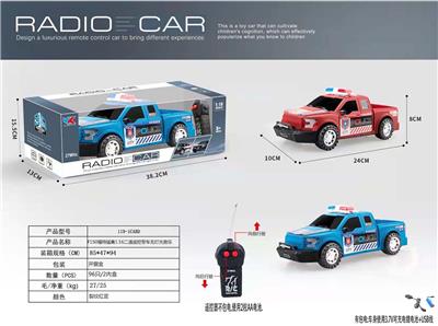 F150福特猛禽1:16二通裂纹遥控警车无灯光音乐包3.7V锂电+USB充电线 - OBL928074