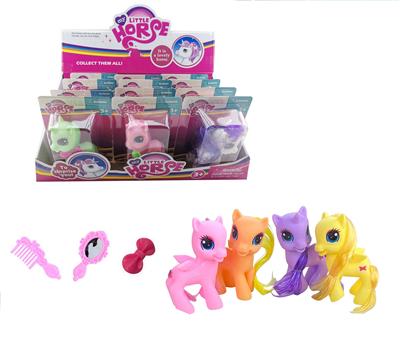 搪胶飞马4色混装配梳镜子展示盒12PCS - OBL929379